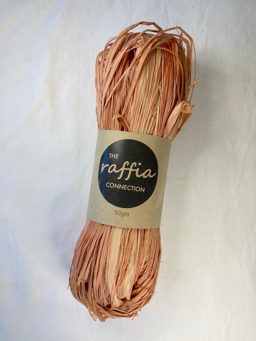Raffia 50g - Coral (Hand-dyed)