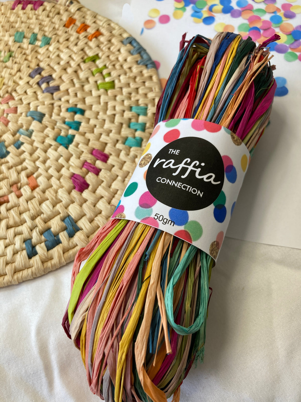 Raffia 50g - Confetti