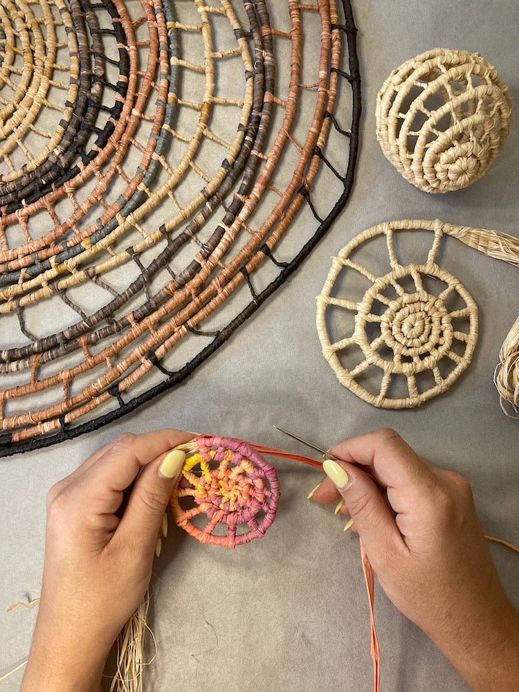 Raffia Wall Hanging Kit & Online Course (5 col)