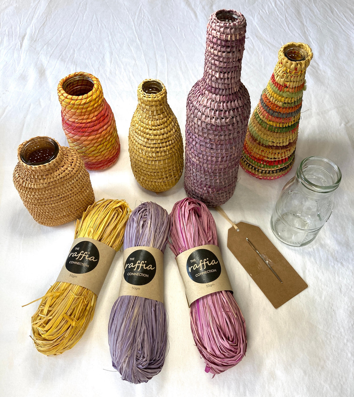 Raffia Bottle Kit & Online Course 2 WARM