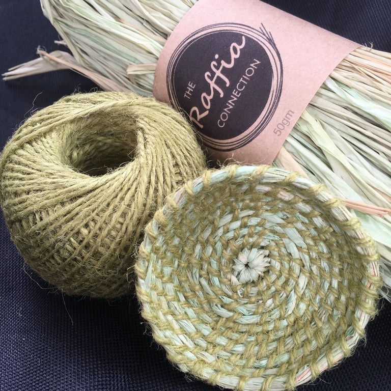 Raffia 50g - Alfalfa (Hand-dyed)