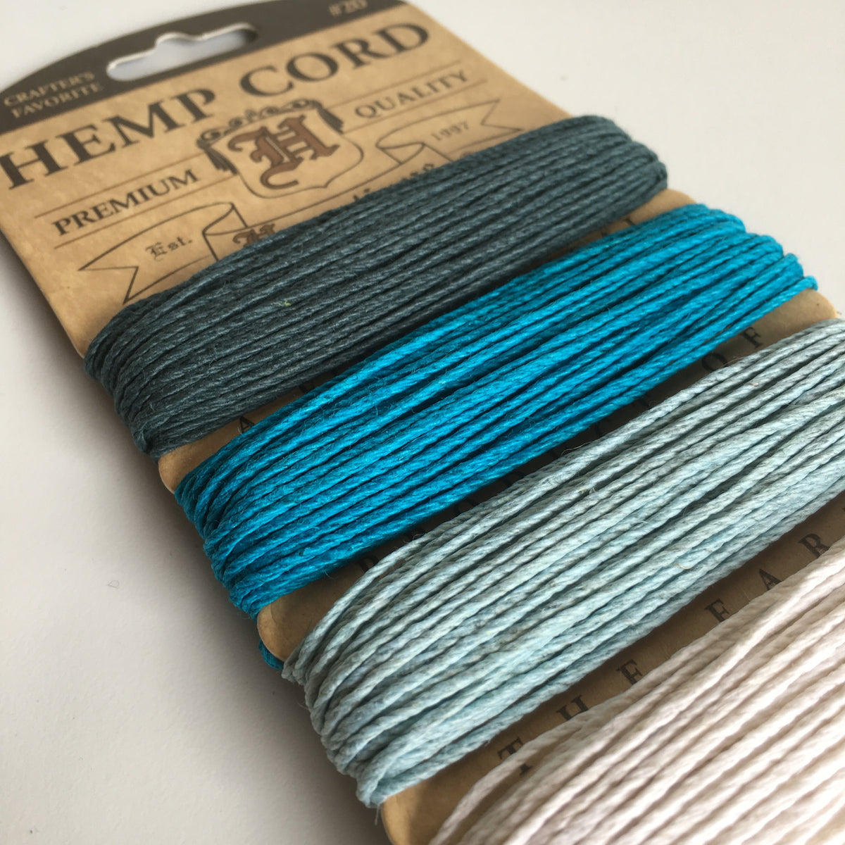 Hemp Cord Card - Aquamarine