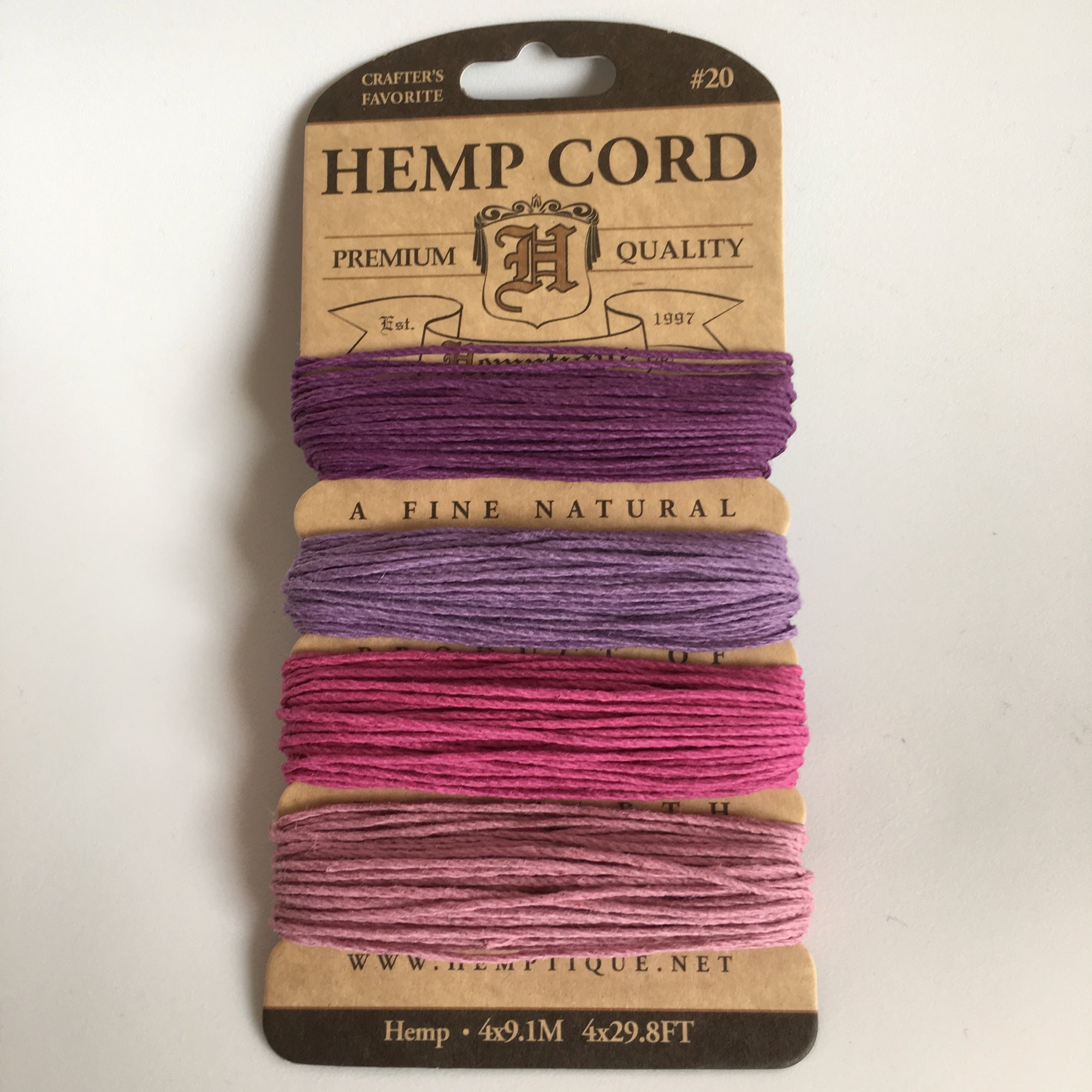 Hemp Cord Card - Berry Bar