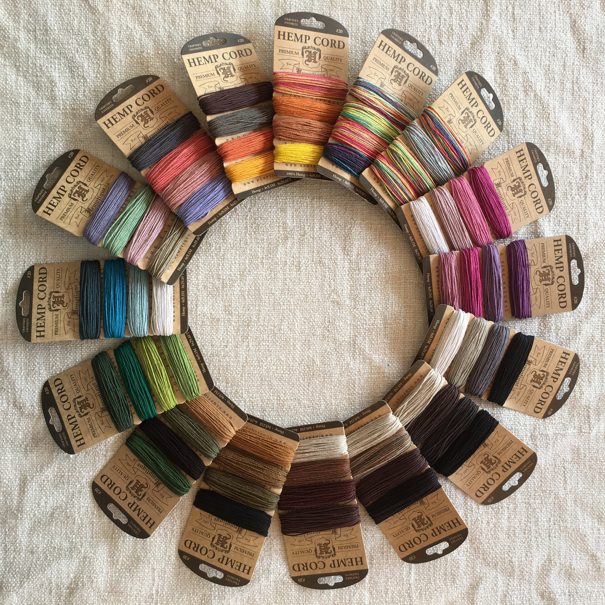 Hemp Cord Cards - Full Range