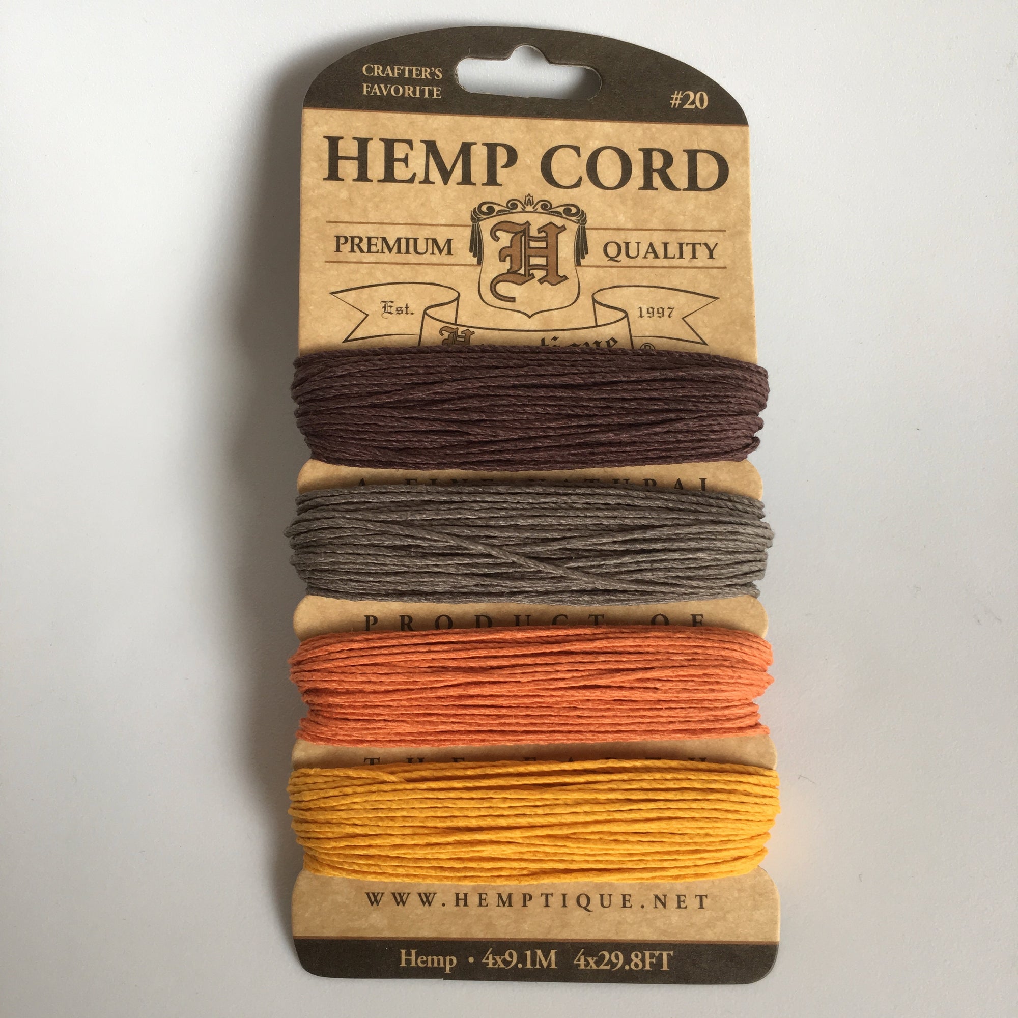 Hemp Cord Card - Harvest