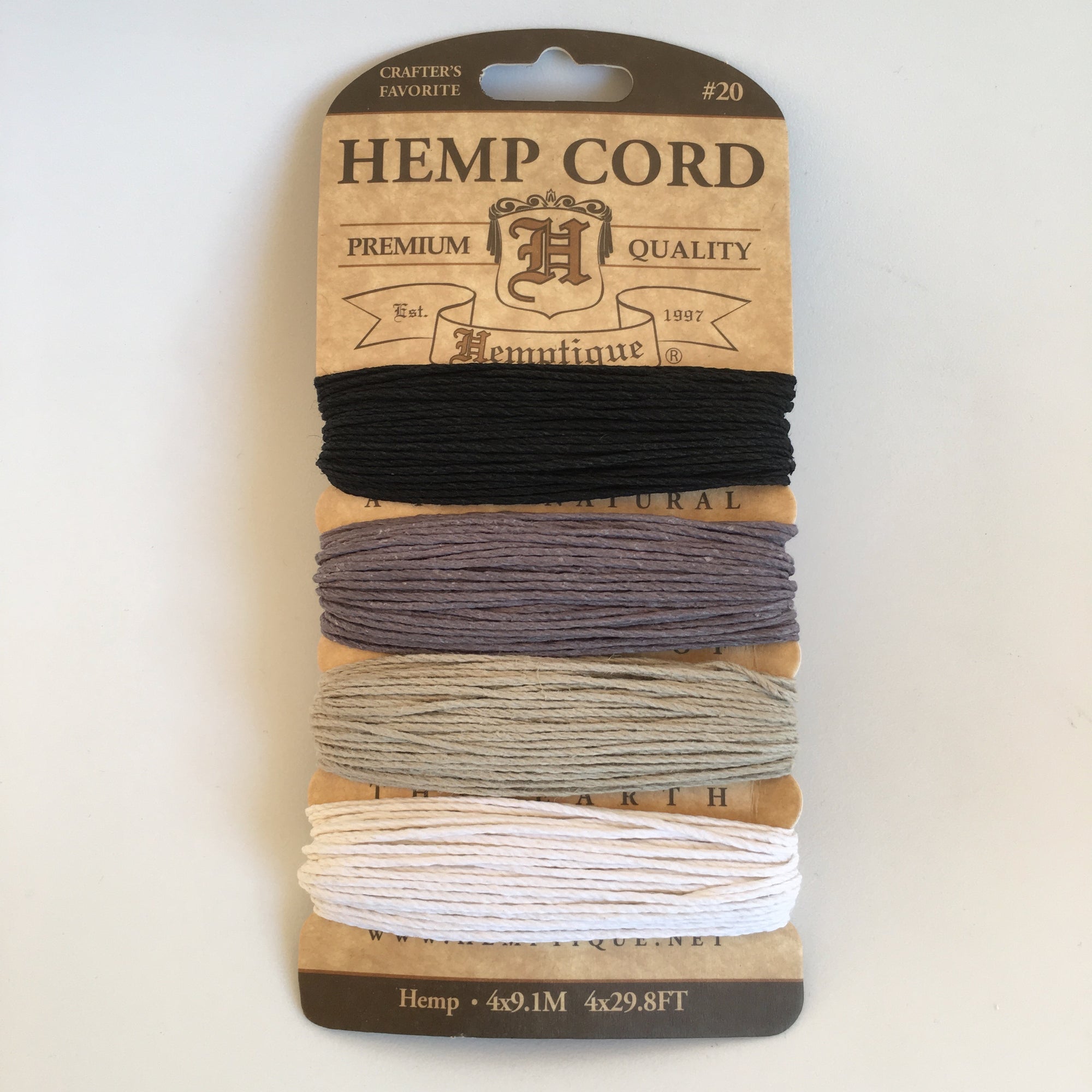 Hemp Cord Card - Onyx