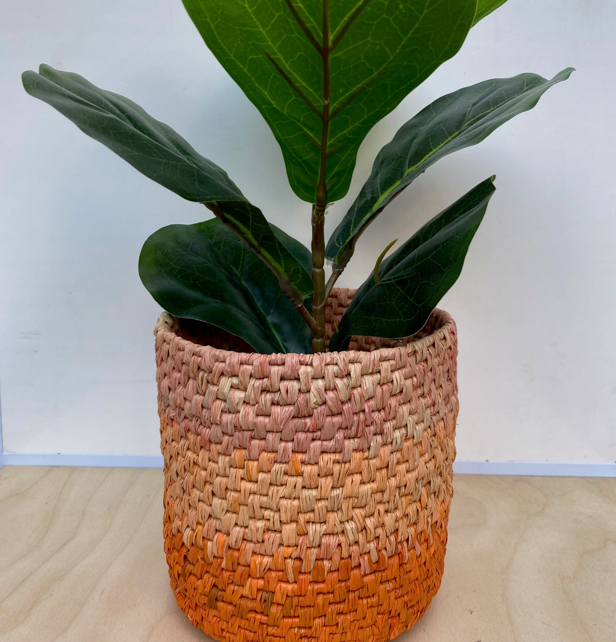 Raffia Basket Kit - Ombré Tangerine