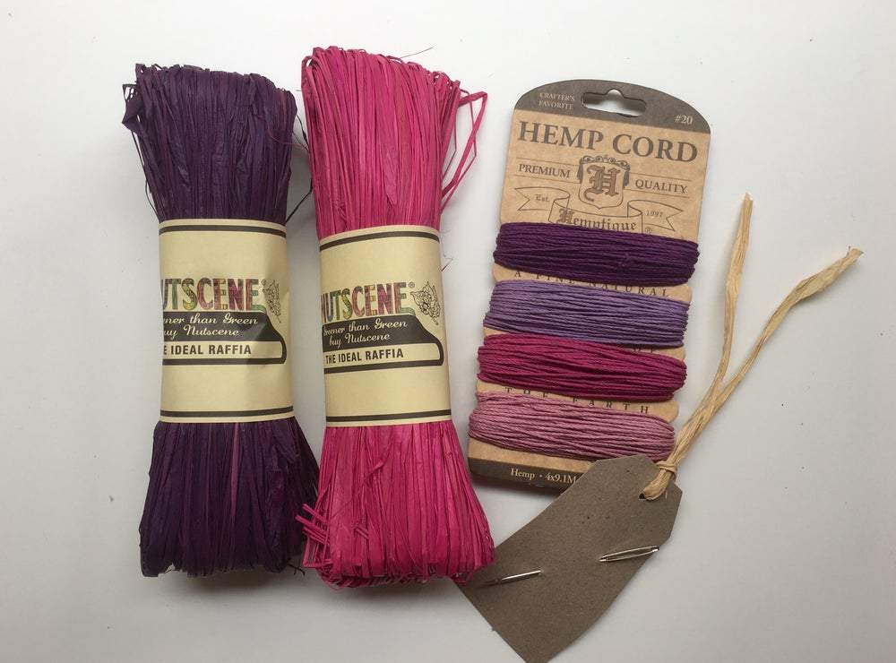 Raffia & Hemp Bundle - Berry