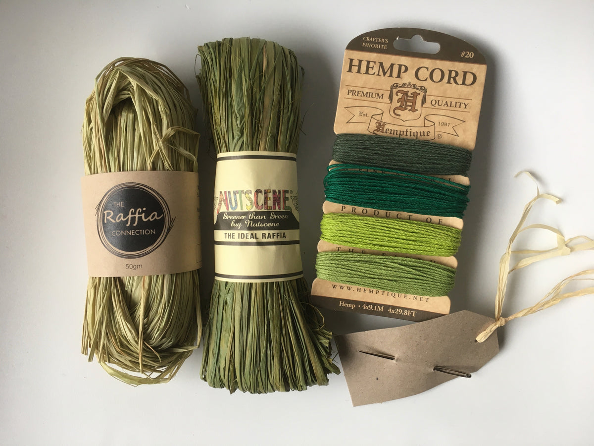 Raffia & Hemp Bundle - Emerald