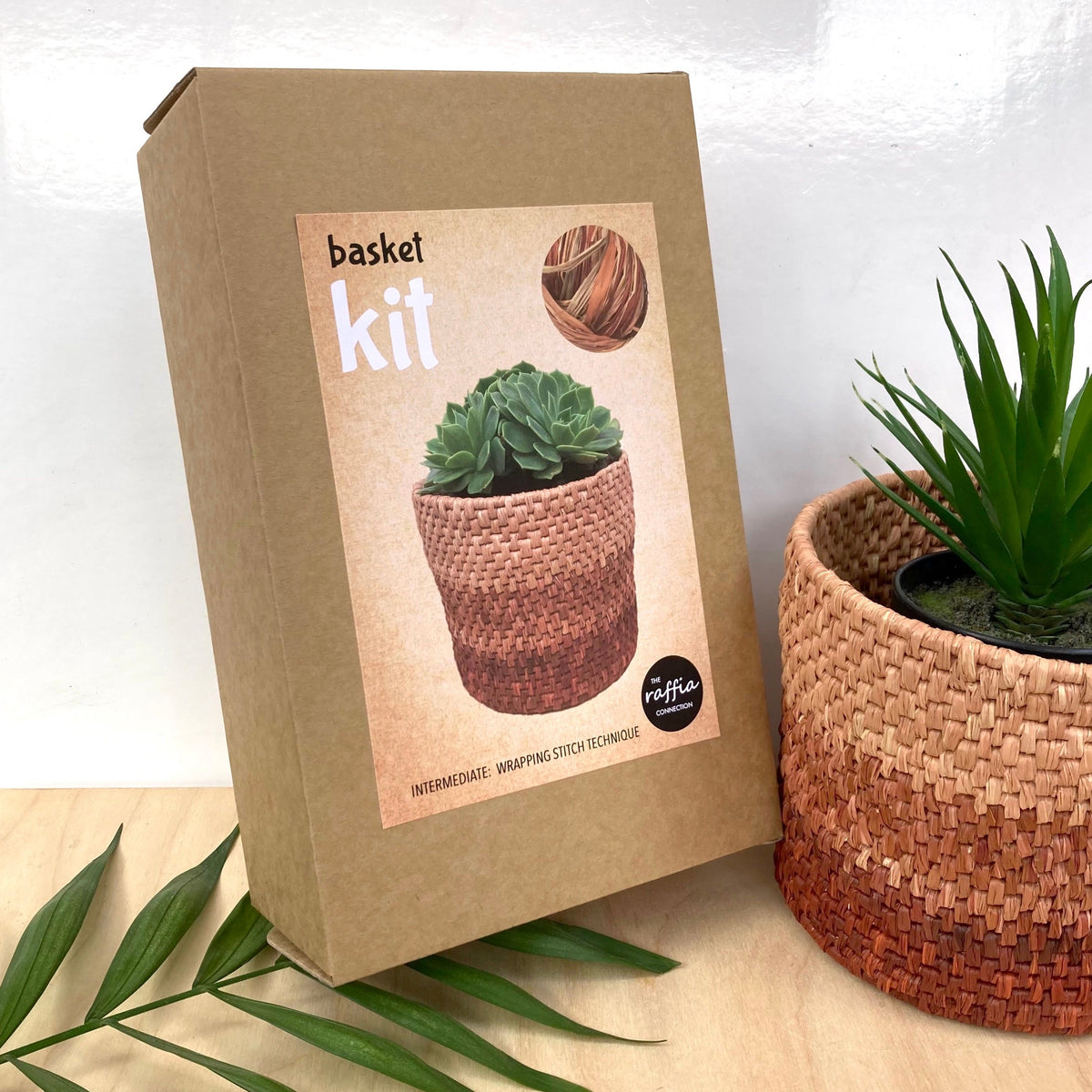 Raffia Basket Kit - Ombré Chestnut