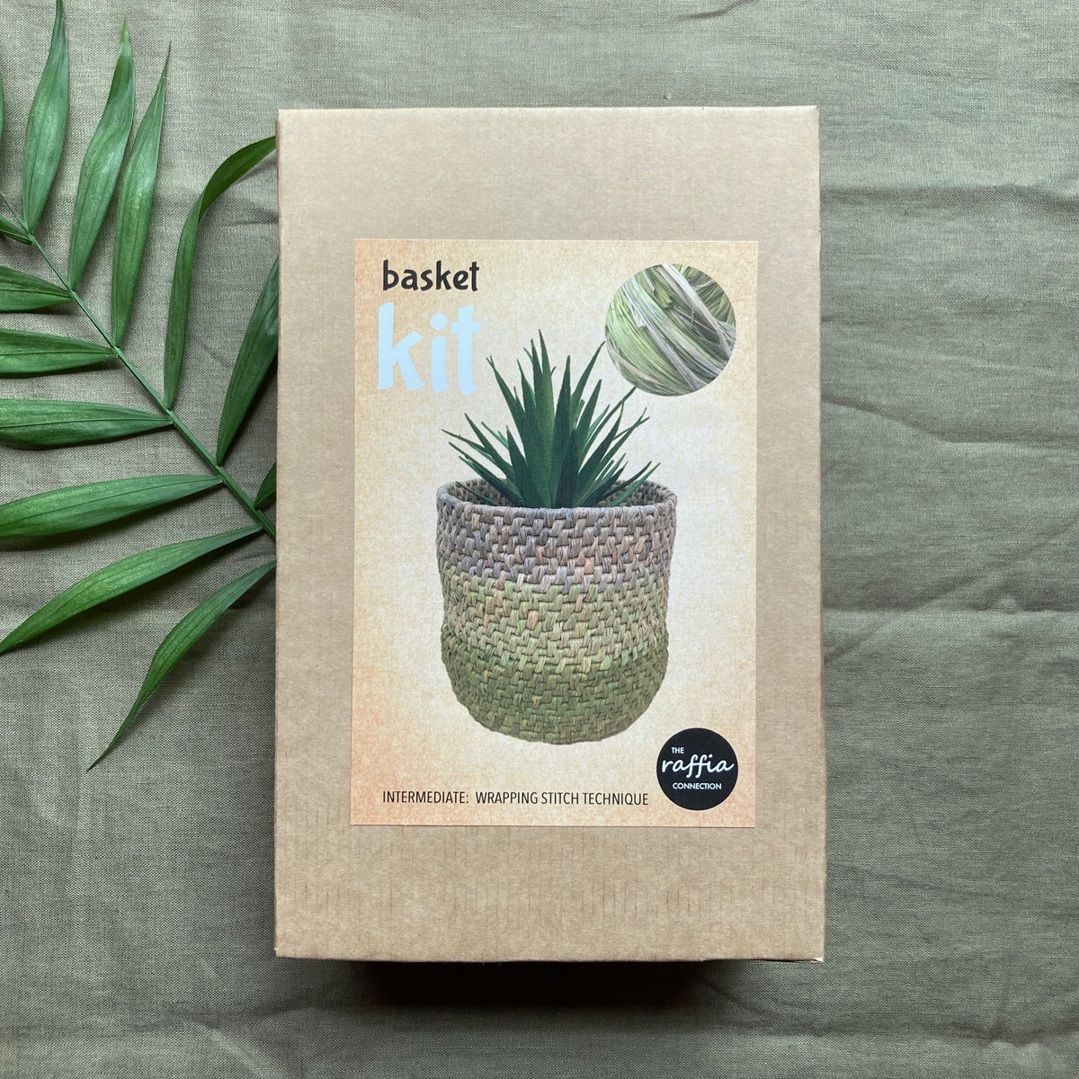 Raffia Basket Kit - Ombré Olive