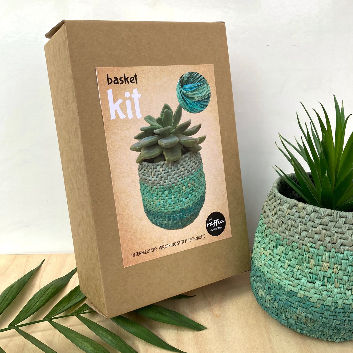 Raffia Basket Kit - Ombré Opal