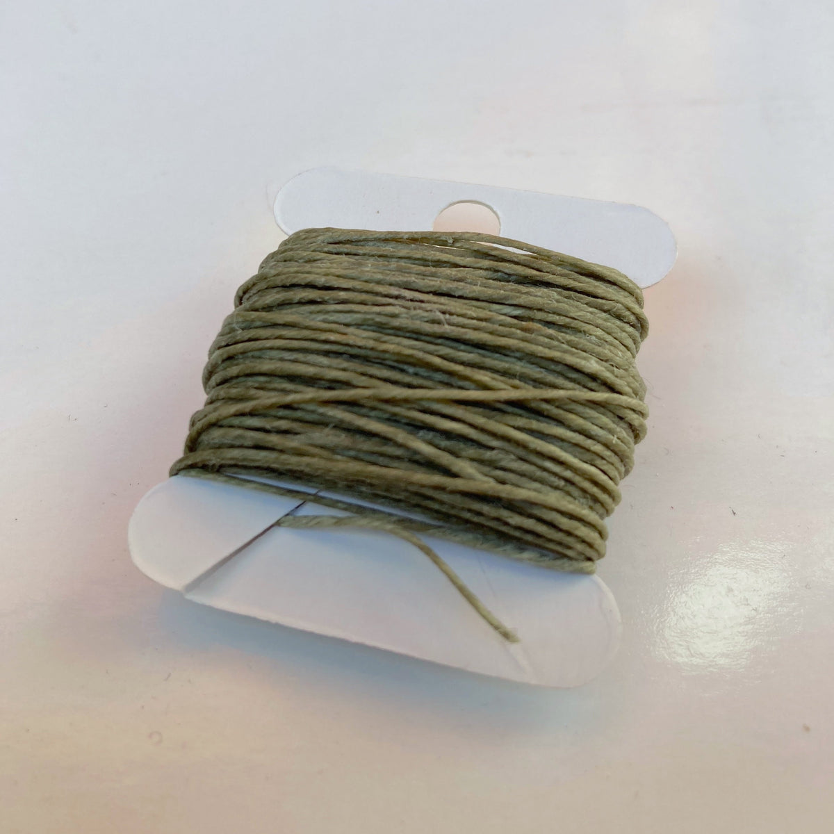 Waxed Linen Thread - Olive 10m