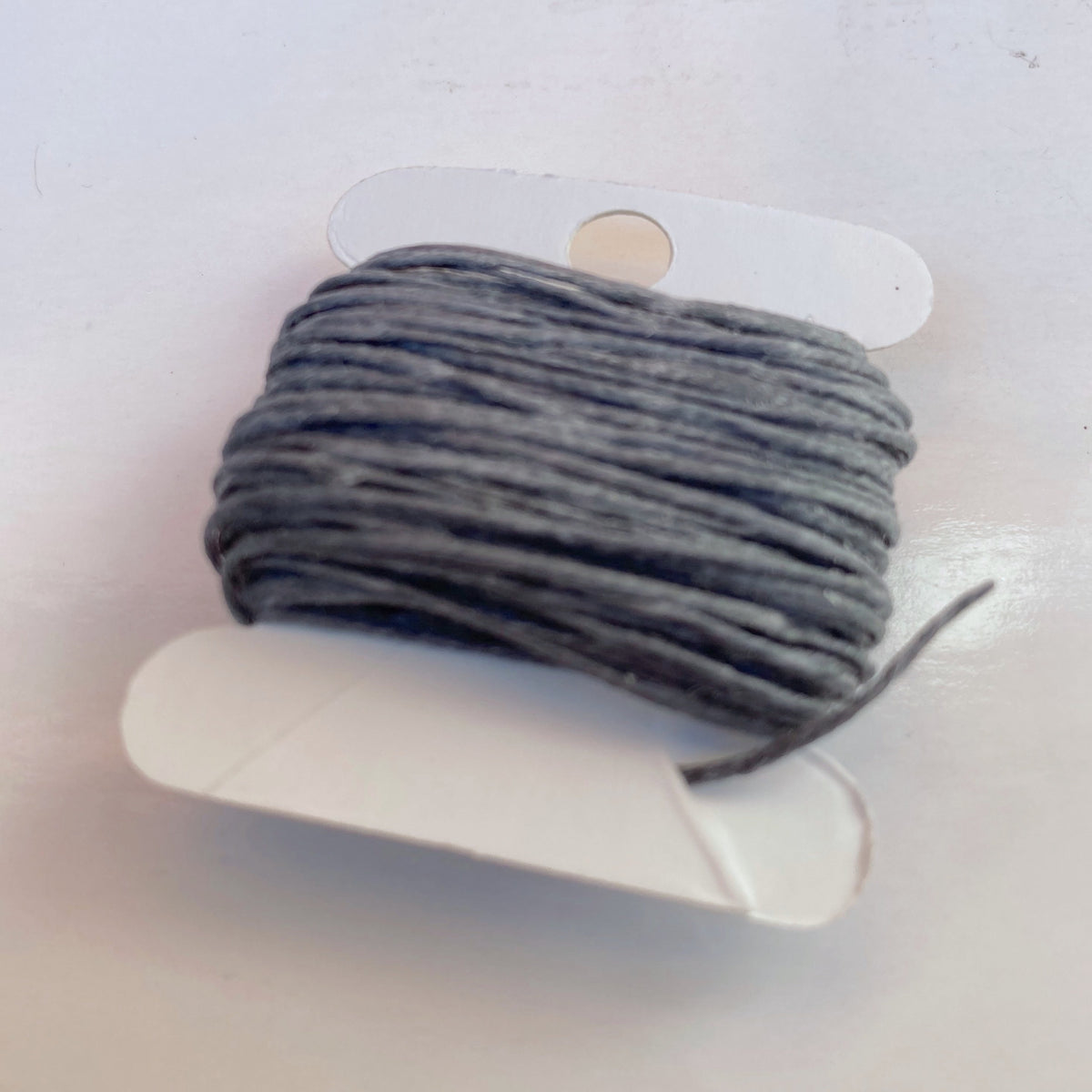 Waxed Linen Thread - Slate Grey 10m