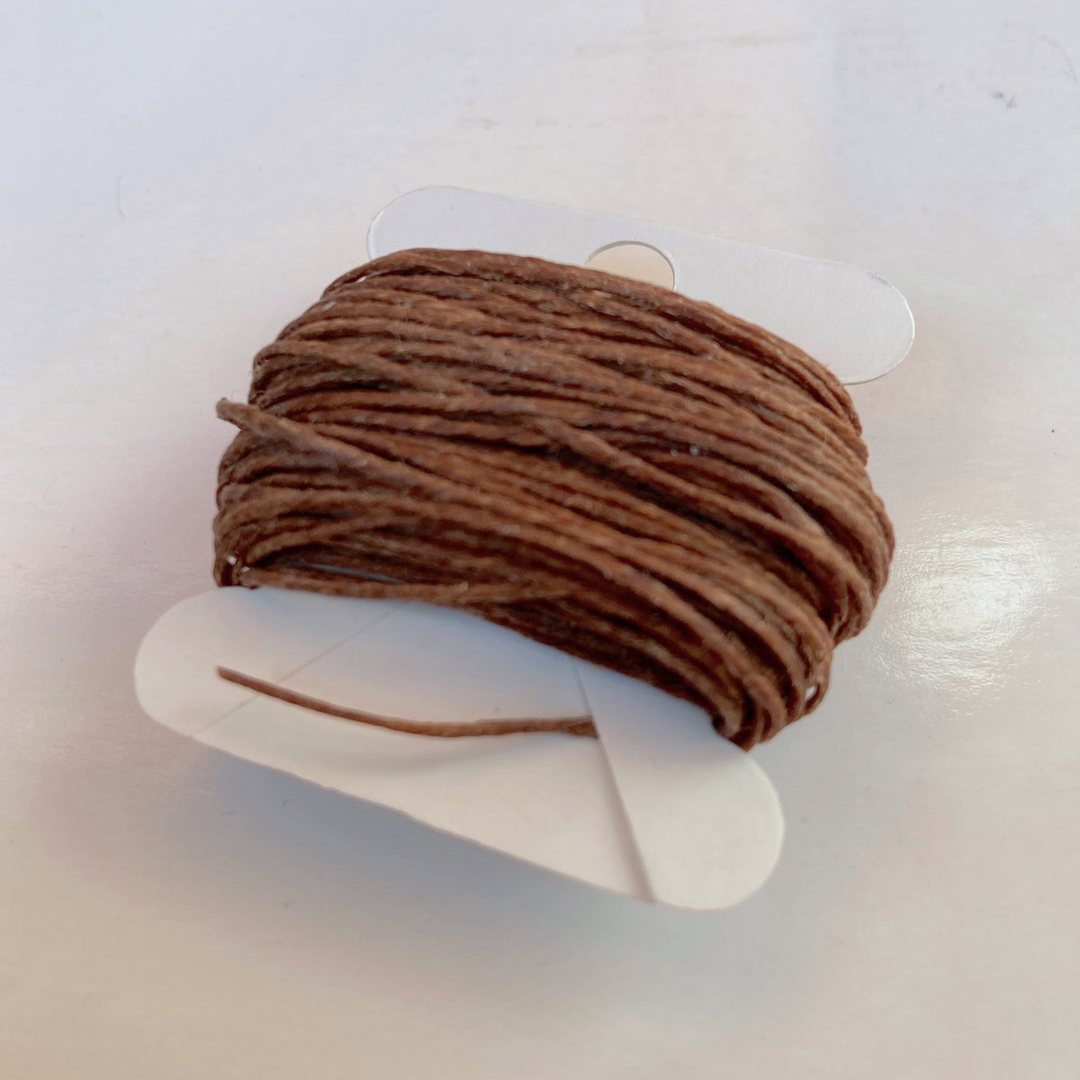 Waxed Linen Thread - Walnut Brown 10m