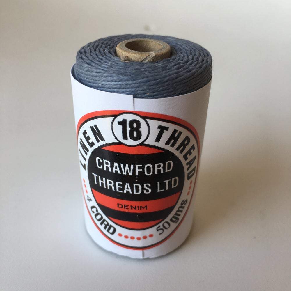 Waxed Linen Thread - Denim 100m