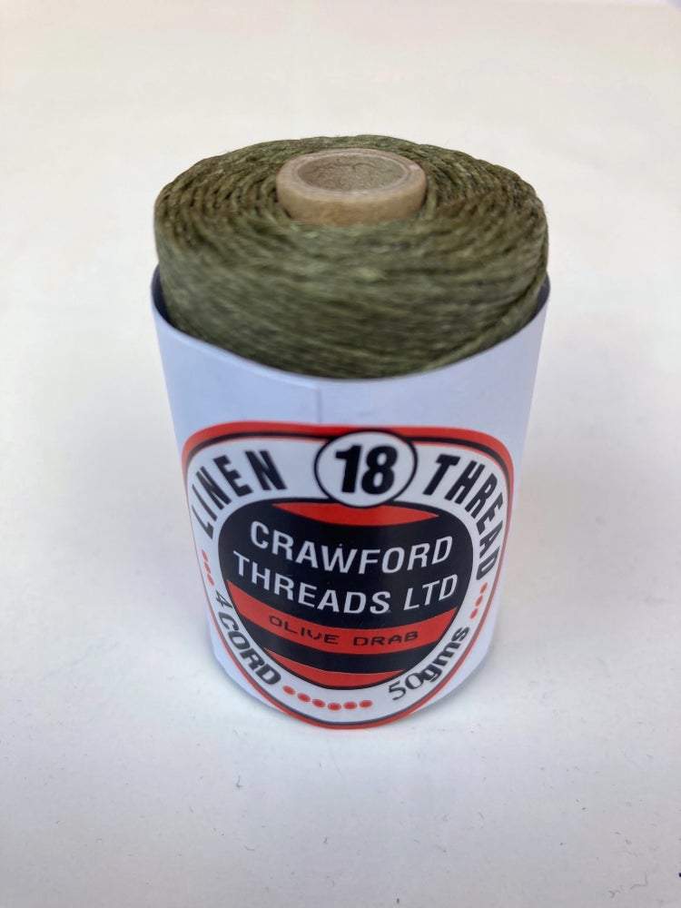 Waxed Linen Thread - Olive 100m