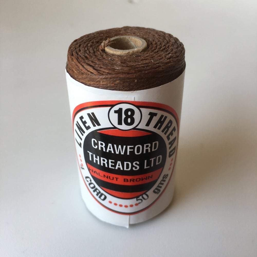 Waxed Linen Thread - Walnut Brown 100m