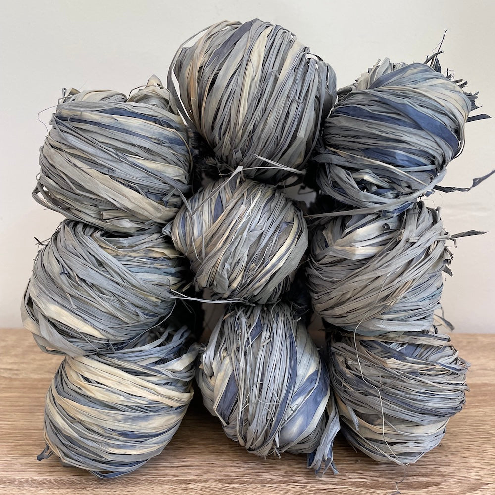 Raffia 50g Dappled Blue-Grey