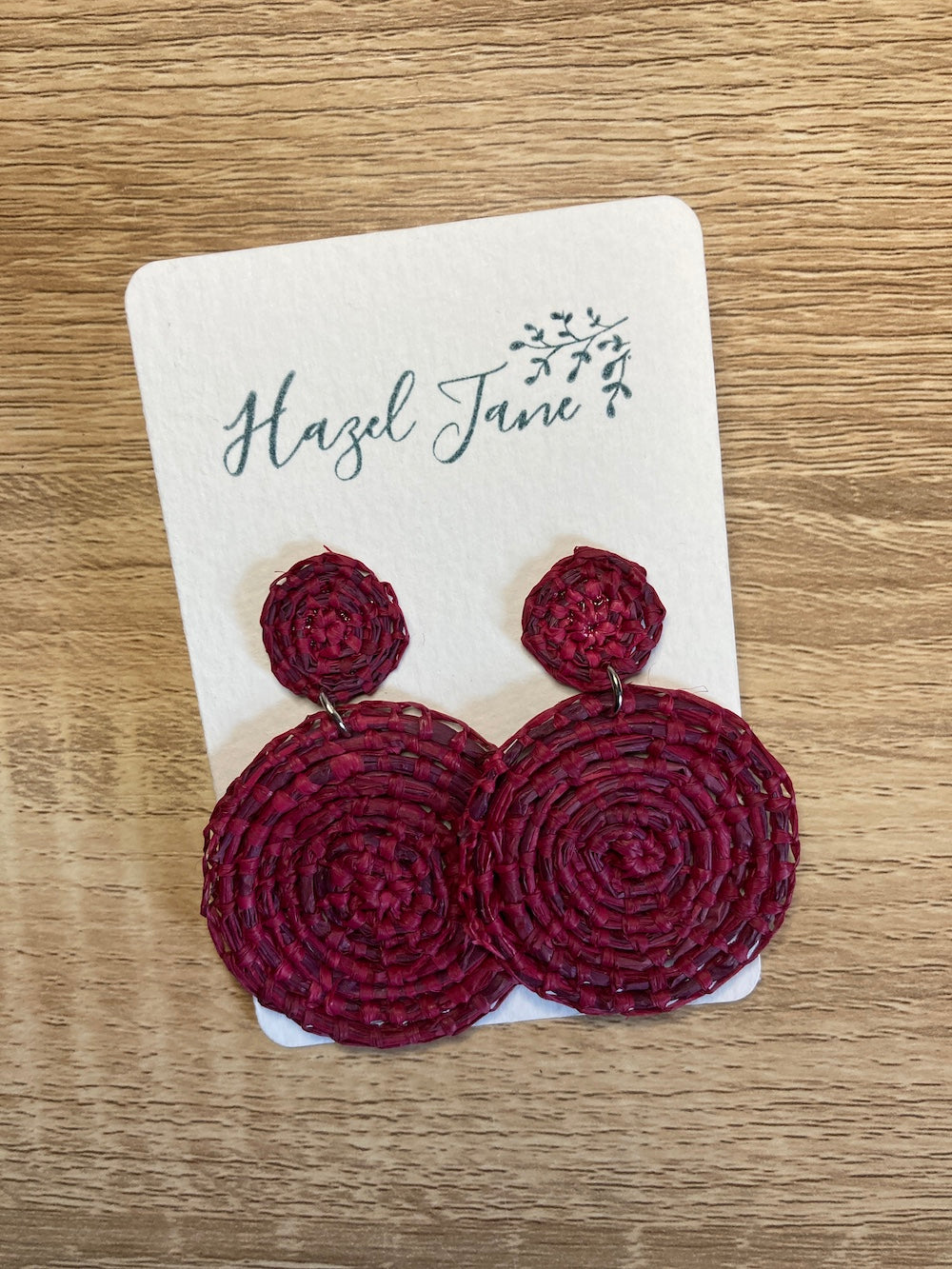 Earrings - Beet Red