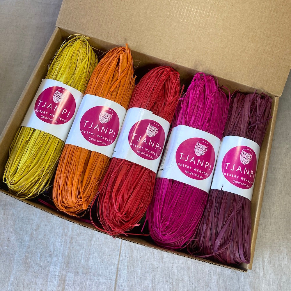 Tjanpi Raffia 25g Box of 10 Colours