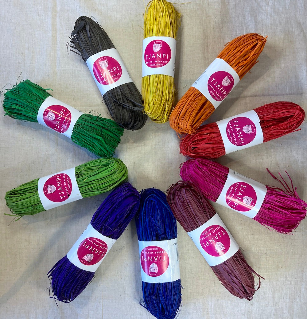 Tjanpi Raffia 25g Box of 10 Colours