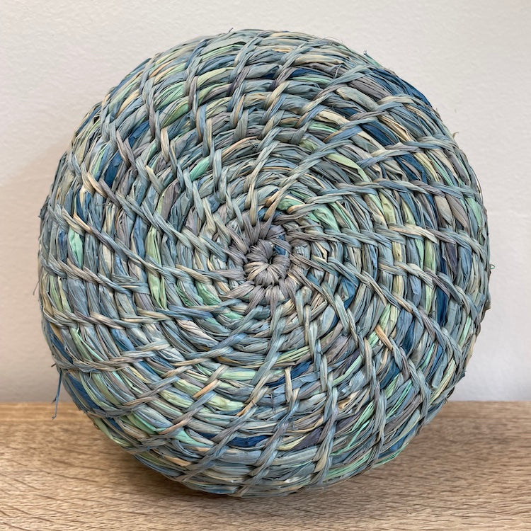 Raffia Bowl – Blue Heaven