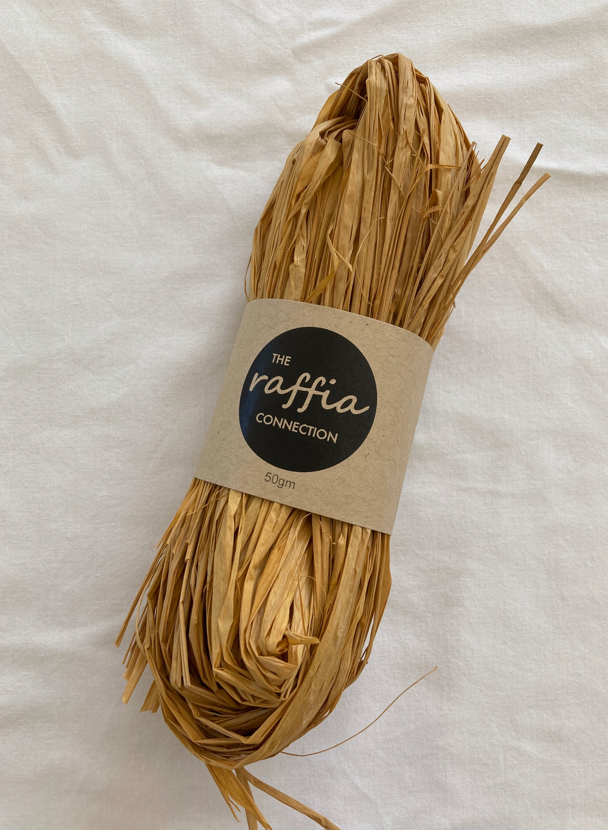 Raffia 50g - Ochre (Hand-dyed)