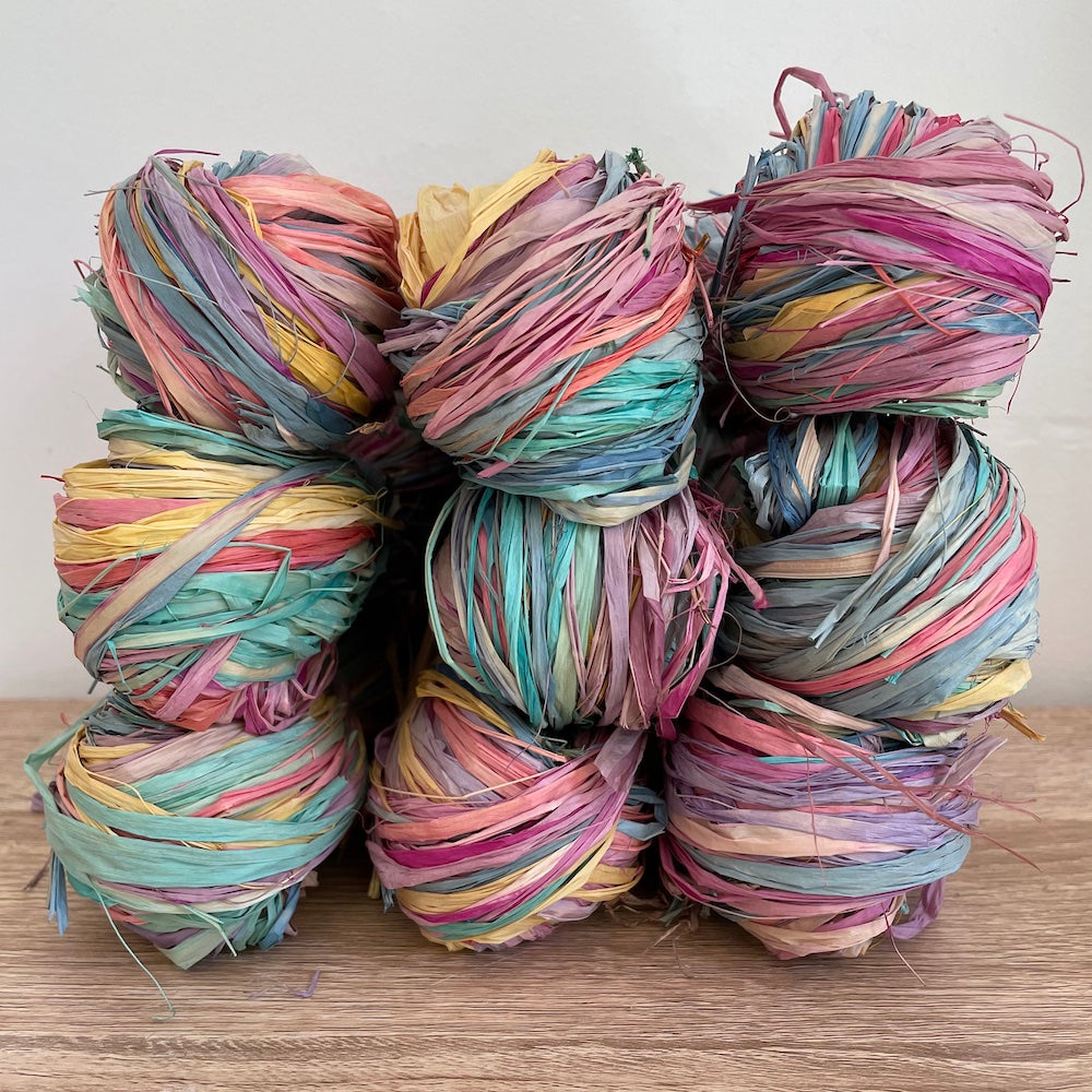 Raffia 50g Dappled Pastel Mix