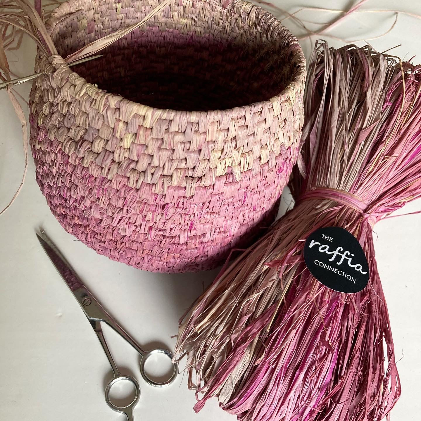 Raffia 150g - Ombré Dusky Pink