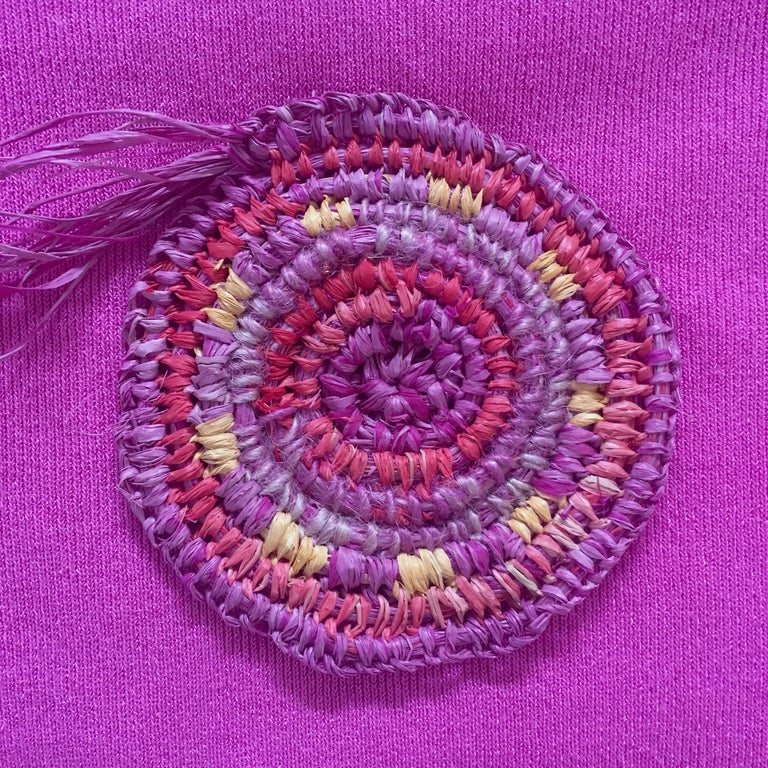 Raffia 50g - Wild Raspberry (Hand-dyed)