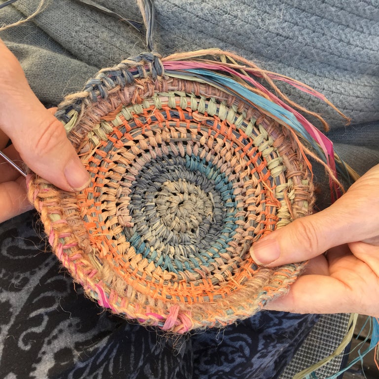 Raffia 50g - Coral (Hand-dyed)