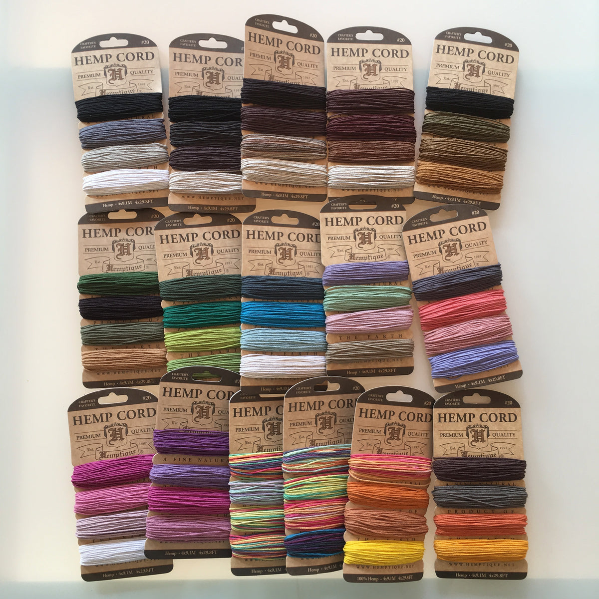 Hemp Cord Card - Emerald