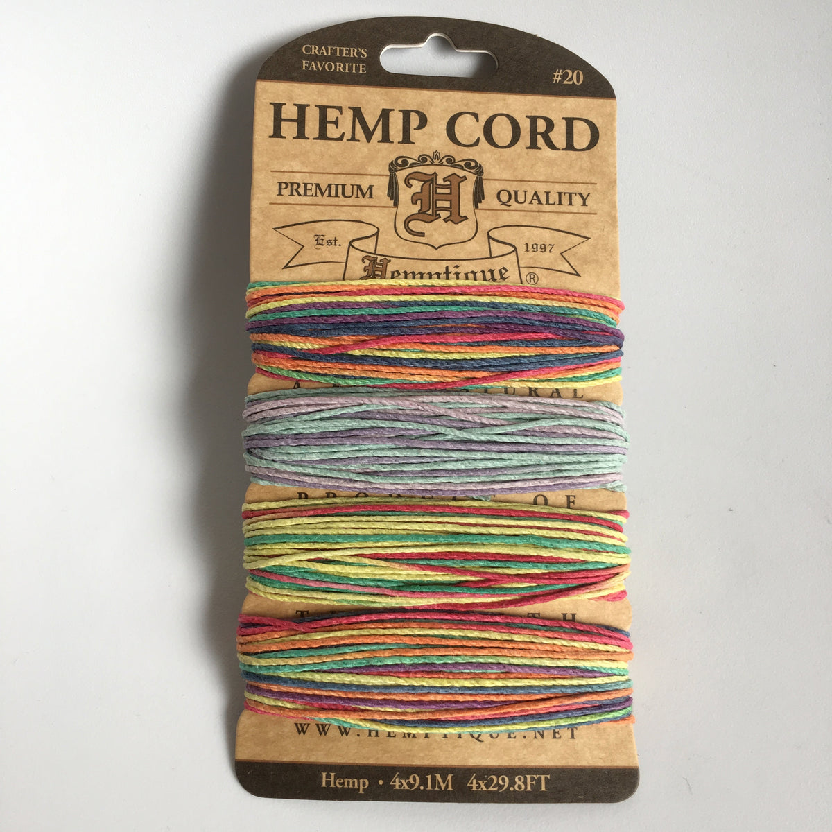 Hemp Cord Card - Variegated 2
