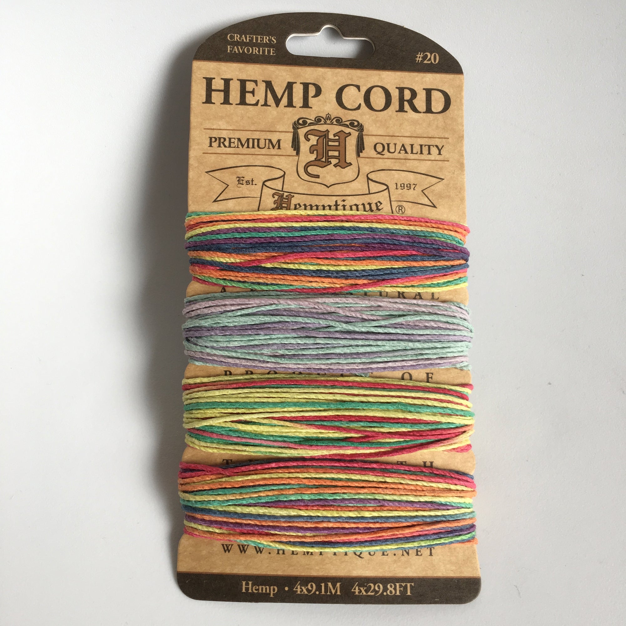 Hemp Cord Card - Variegated 2