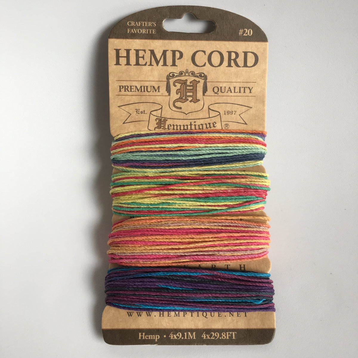 Hemp Cord Card - Variegated 3