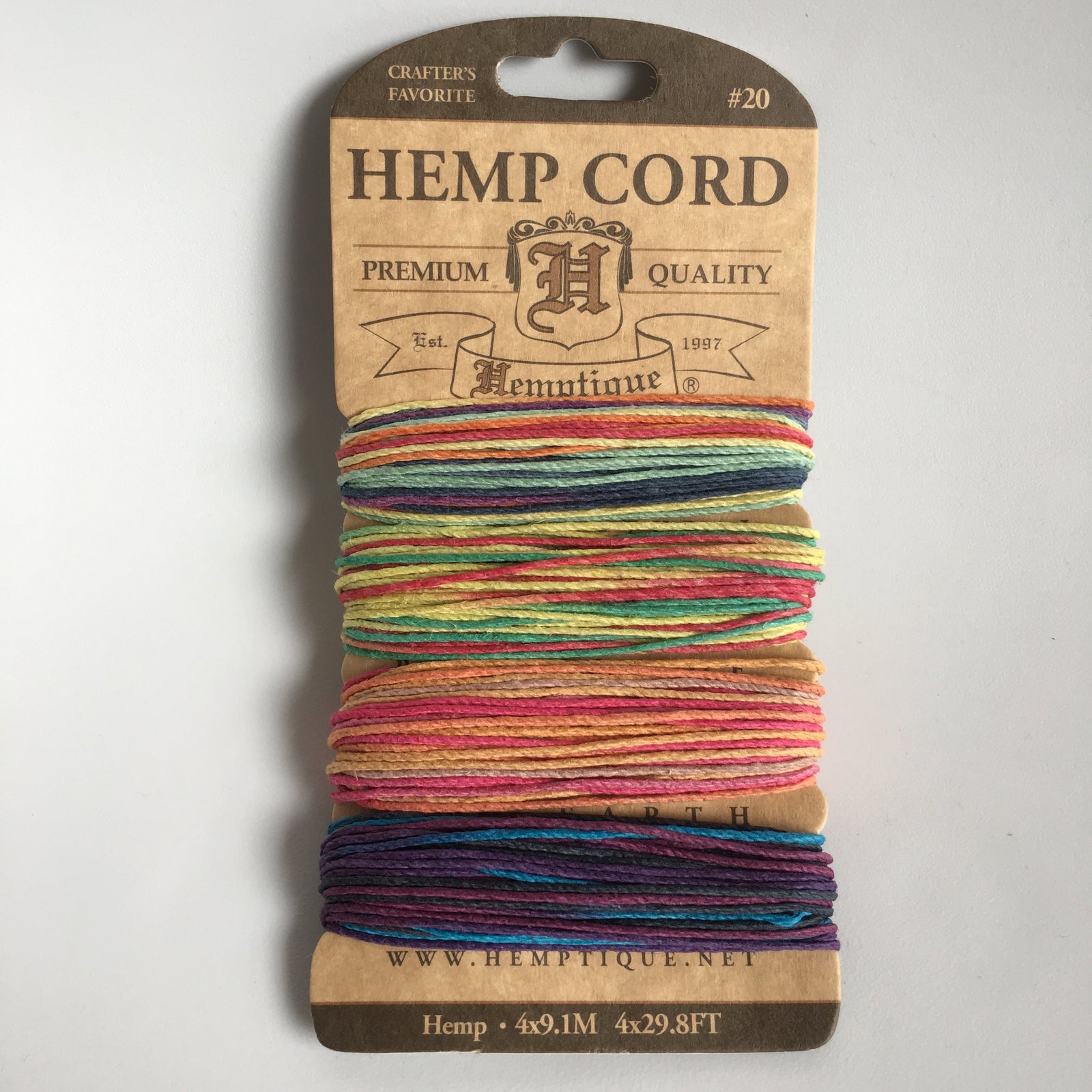 Hemp Cord Card - Variegated 3