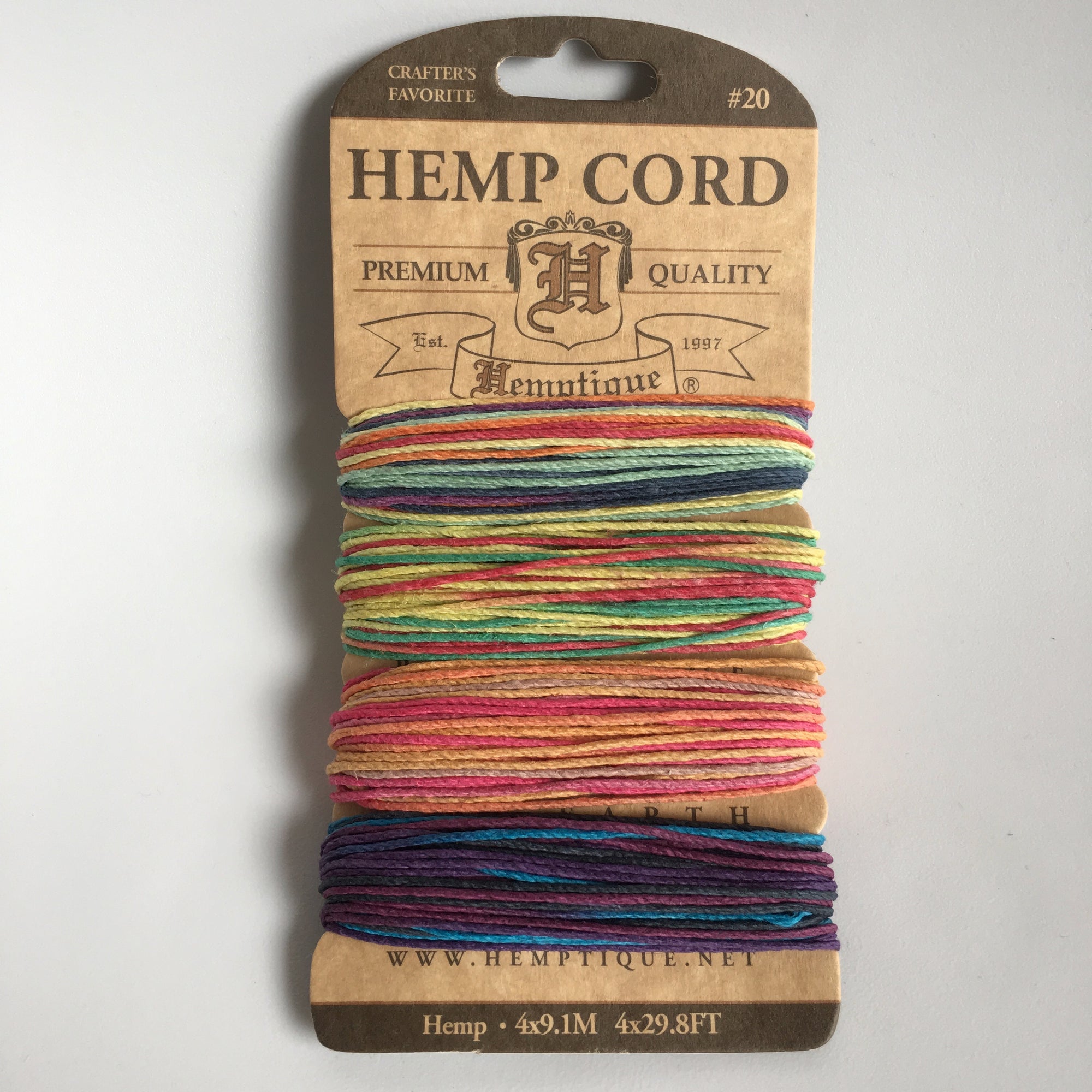 Hemp Cord Card - Variegated 3