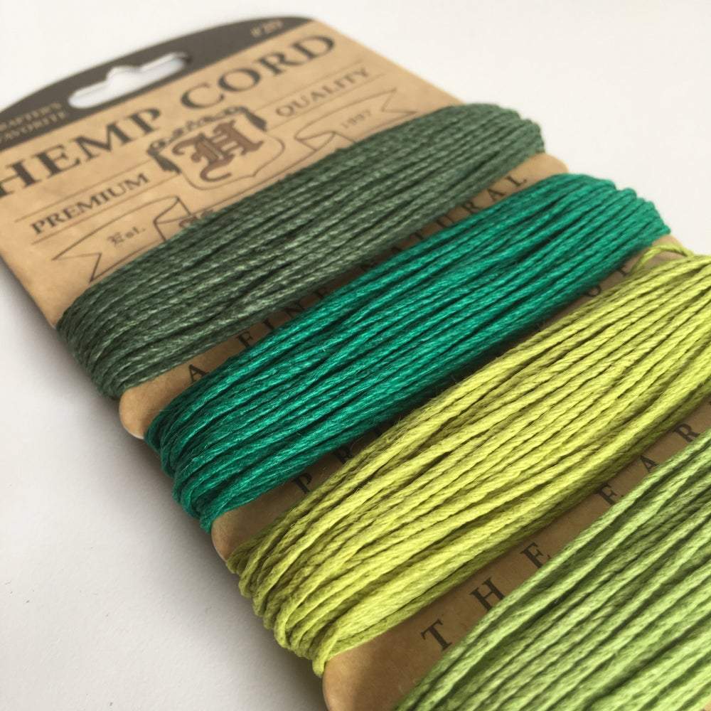 Hemp Cord Card - Emerald