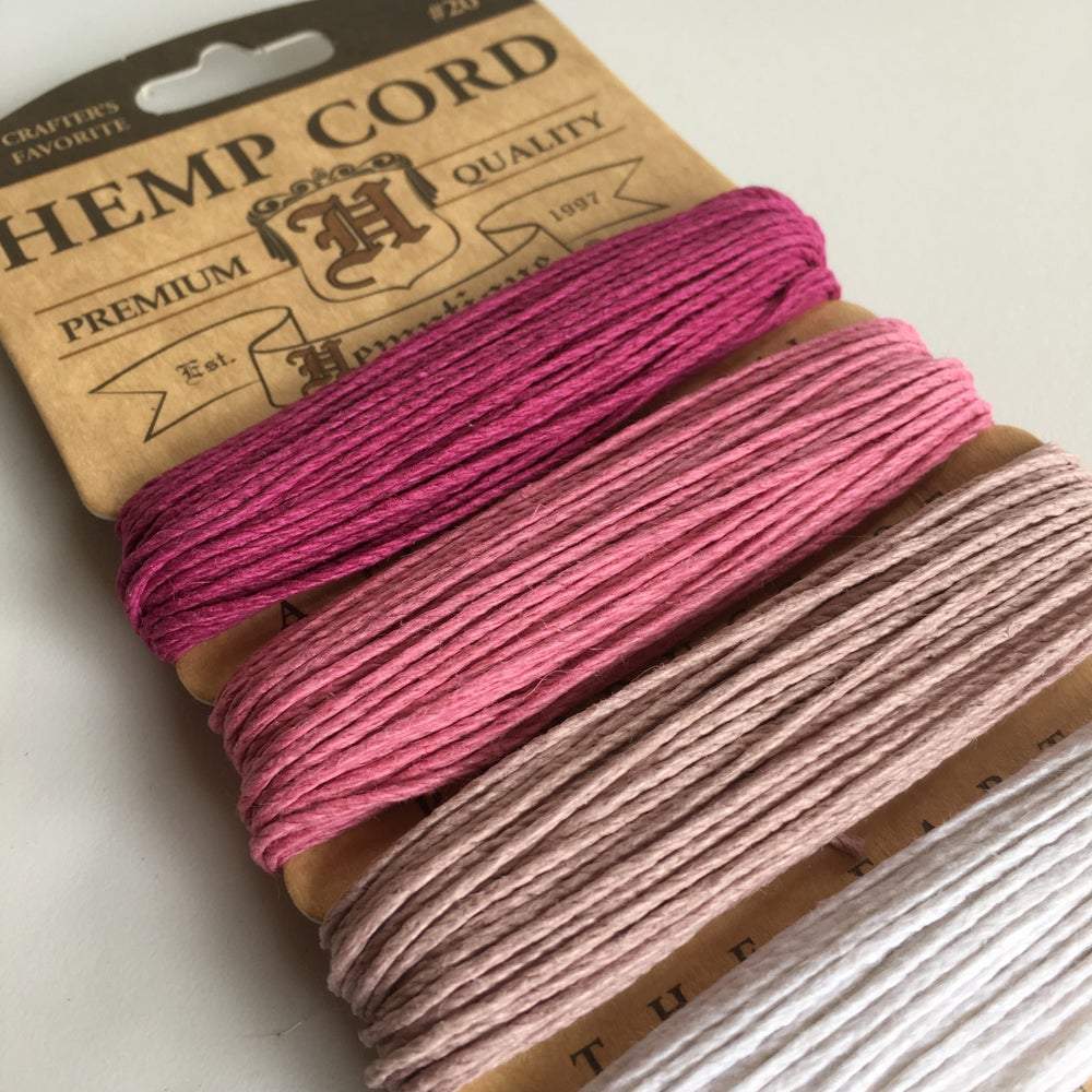 Hemp Cord Card - Ruby