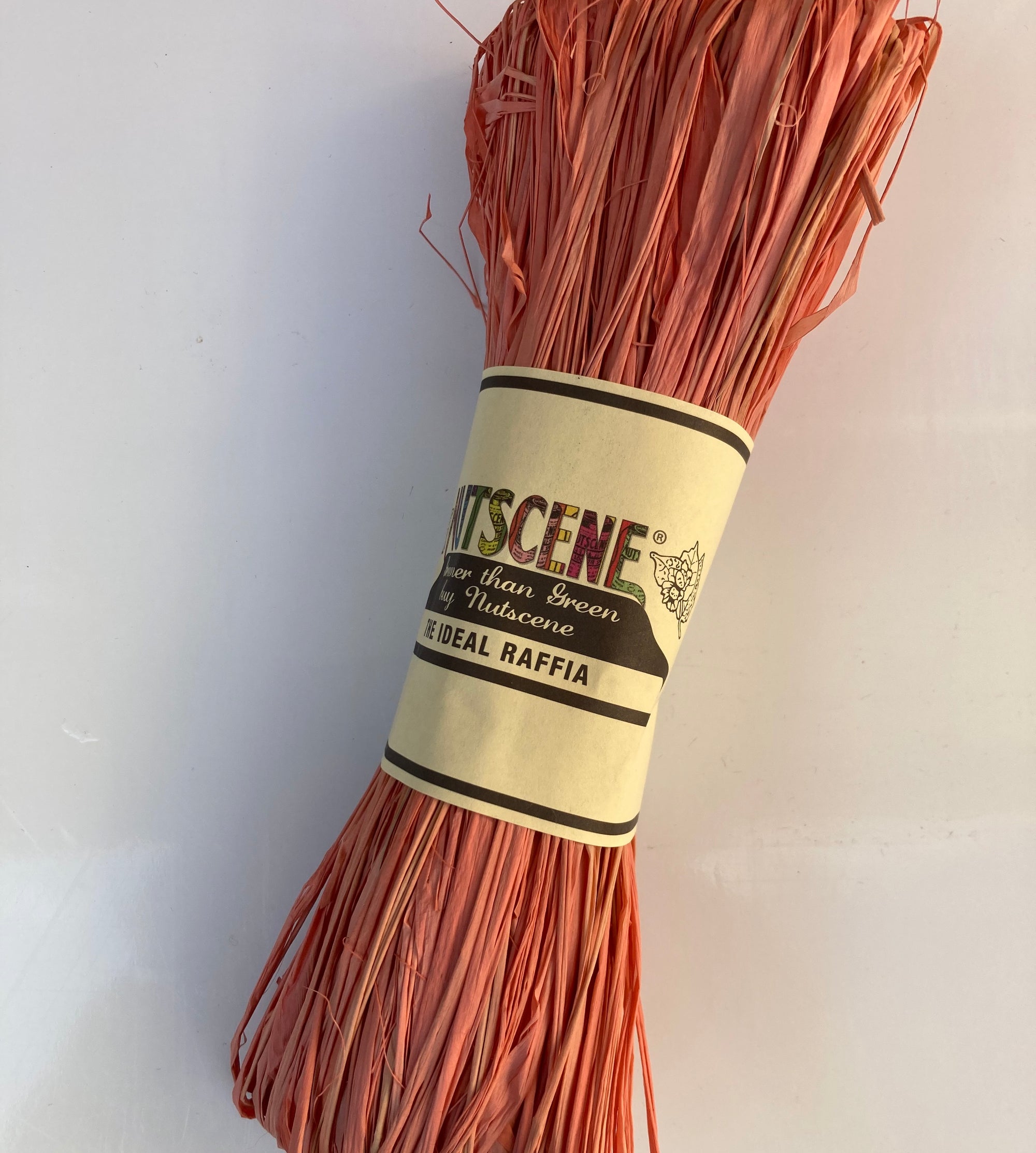 Nutscene Raffia 50g - Burnt Coral