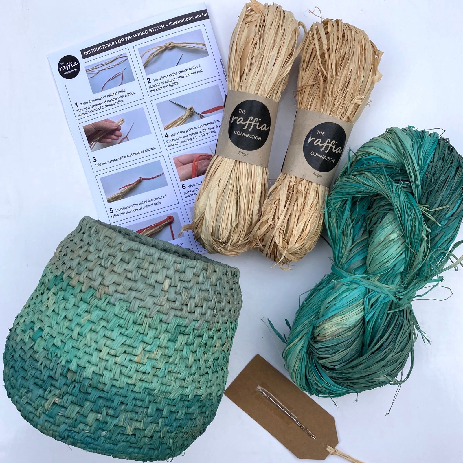 Raffia Basket Kit - Ombré Opal