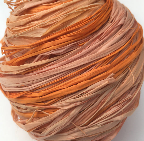 Mw1052 Raffia Raffia Basket Kit - Ombré Tangerine - The Raffia Connection