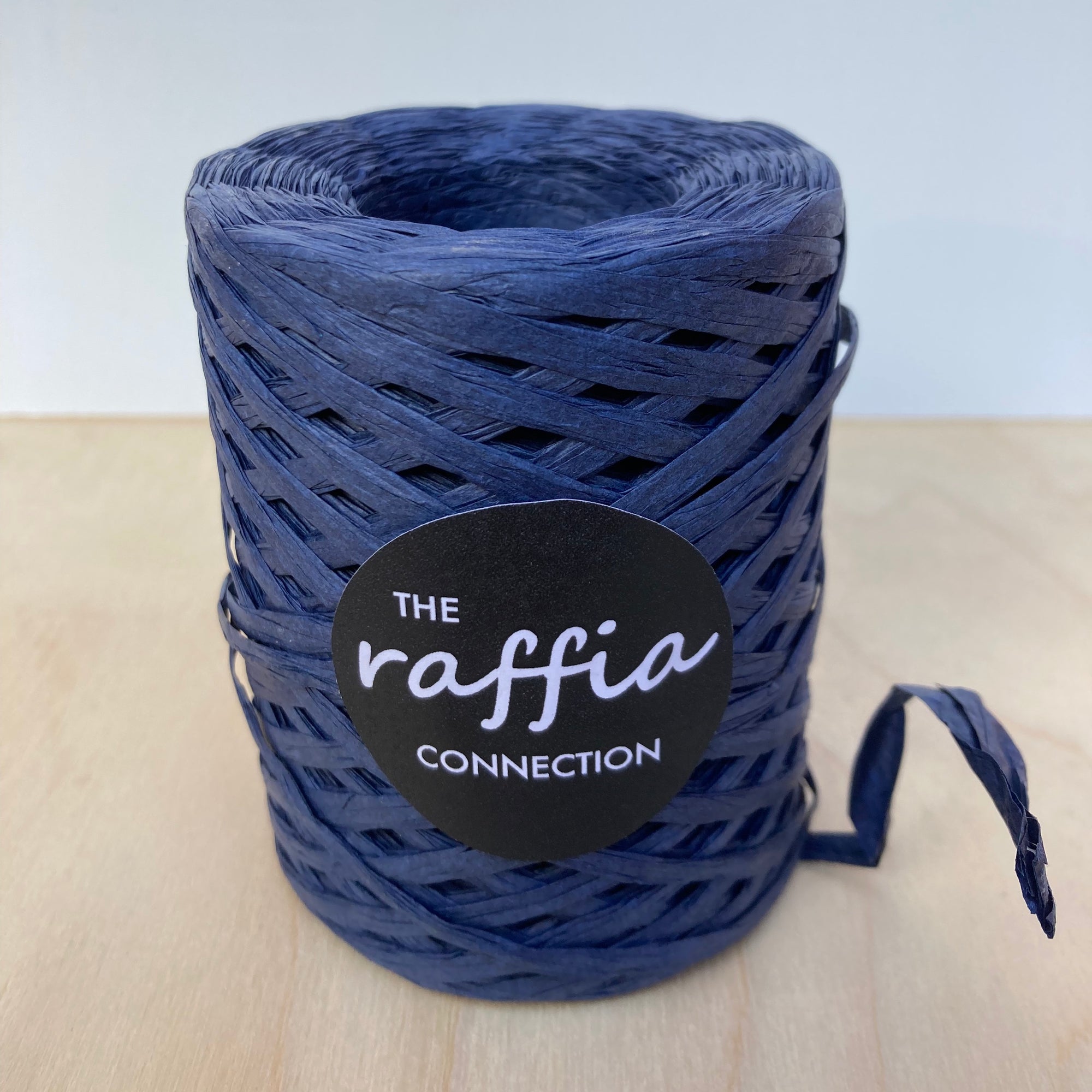 Wide Raffia Paper Paper Raffia 100m Navy - The Raffia Connection