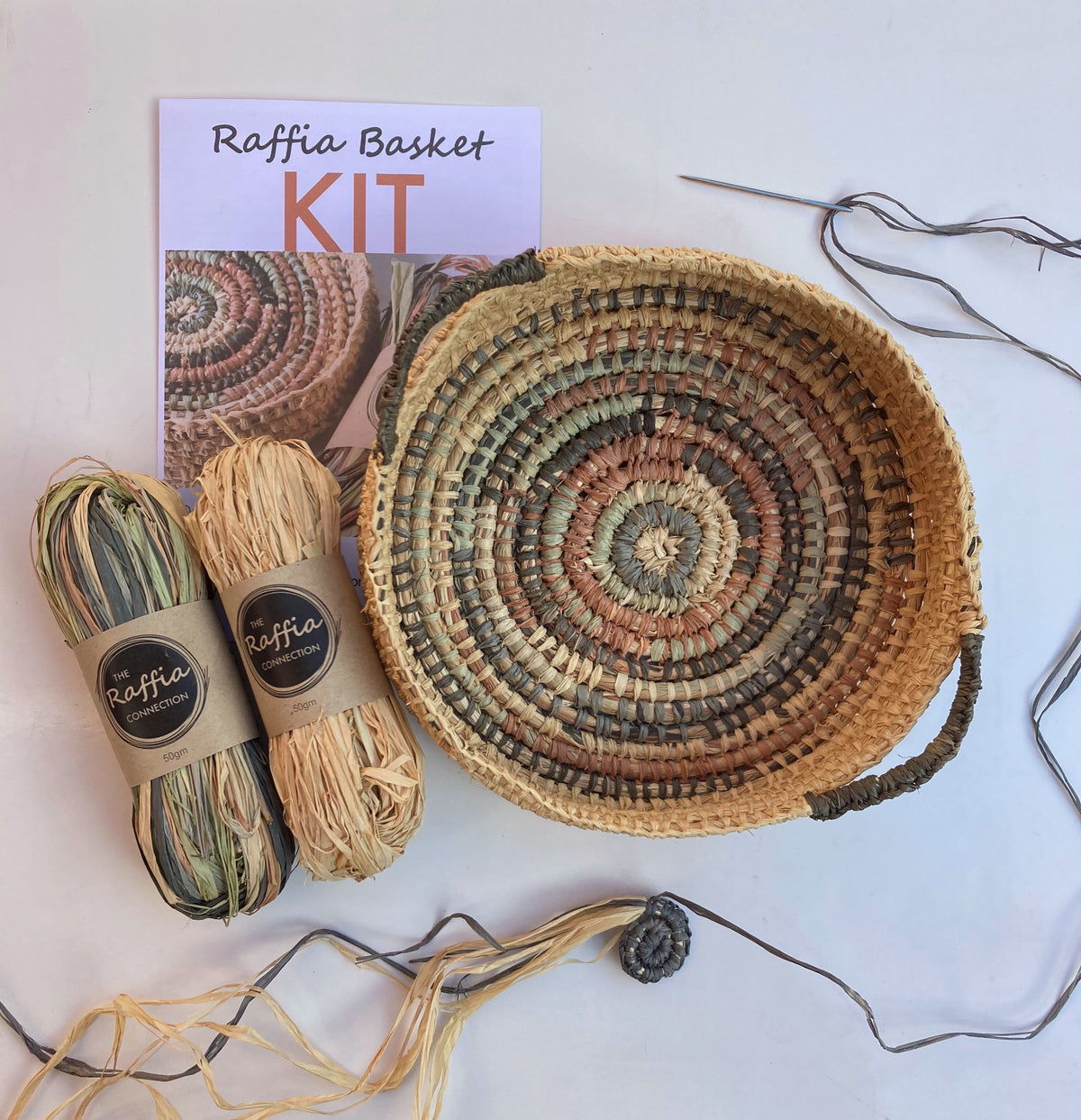 FREEBLOSS Raffia Basket Weaving Kit Introductory Weaving Kit for