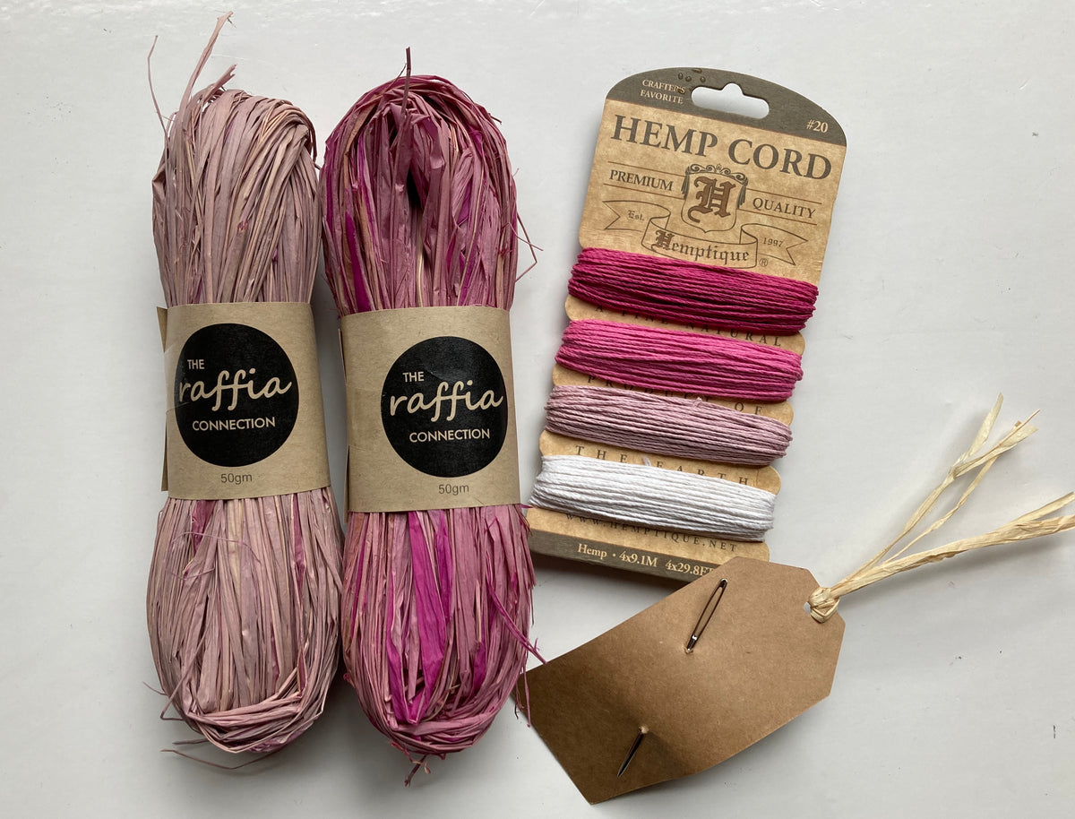 Raffia &amp; Hemp Bundle - Ruby