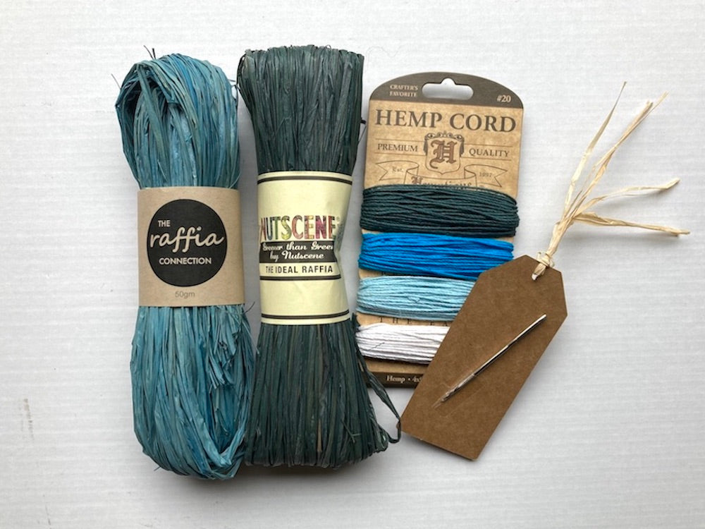 Raffia &amp; Hemp Bundle - Aquamarine