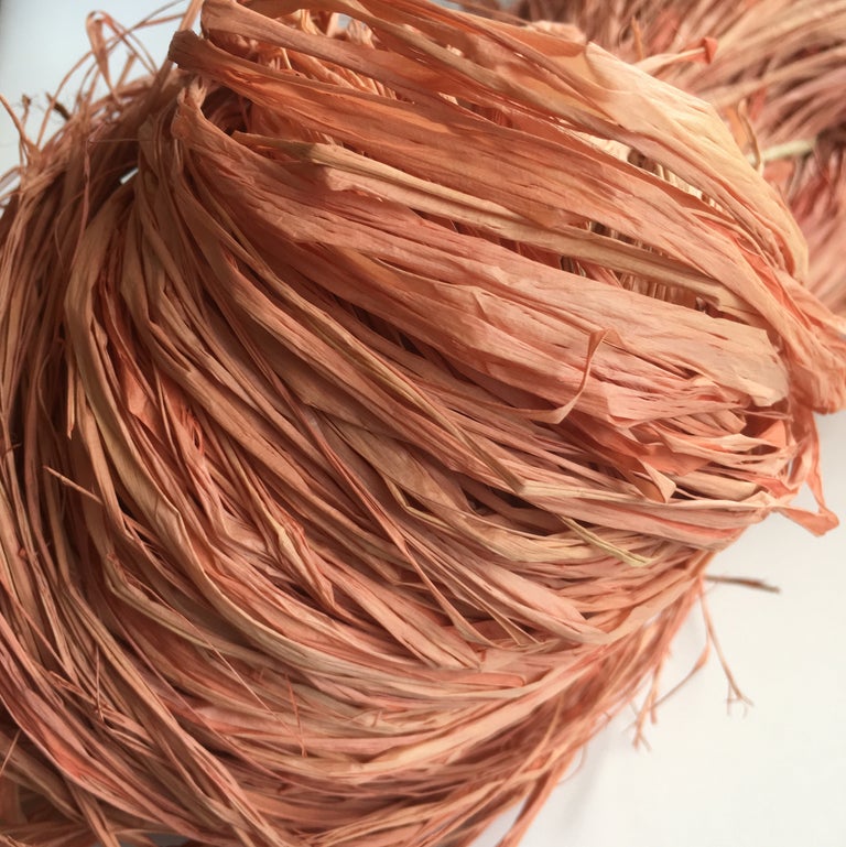 Raffia 50g - Coral (Hand-dyed)
