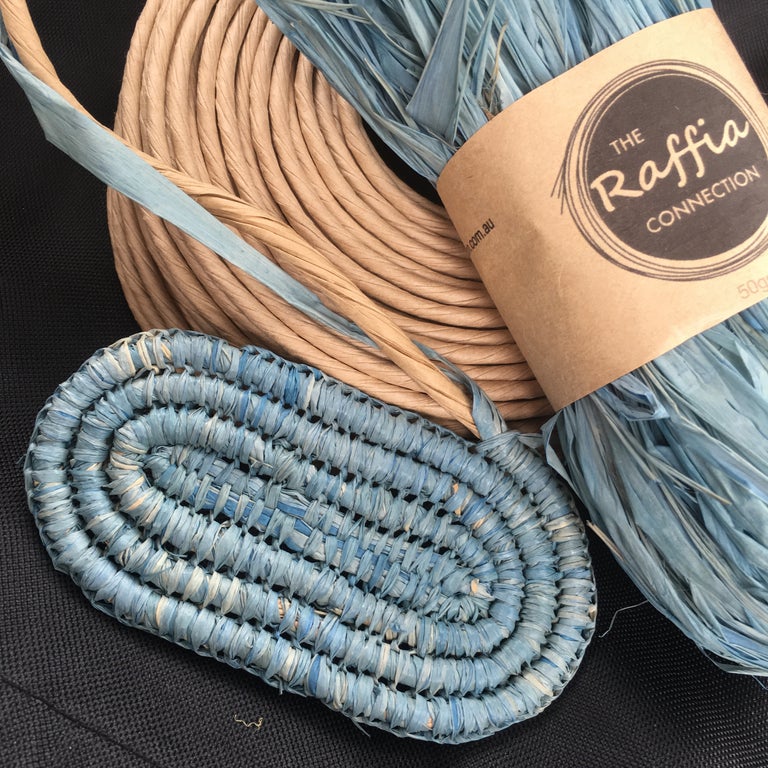 Raffia 50g - Sky (Hand-dyed)