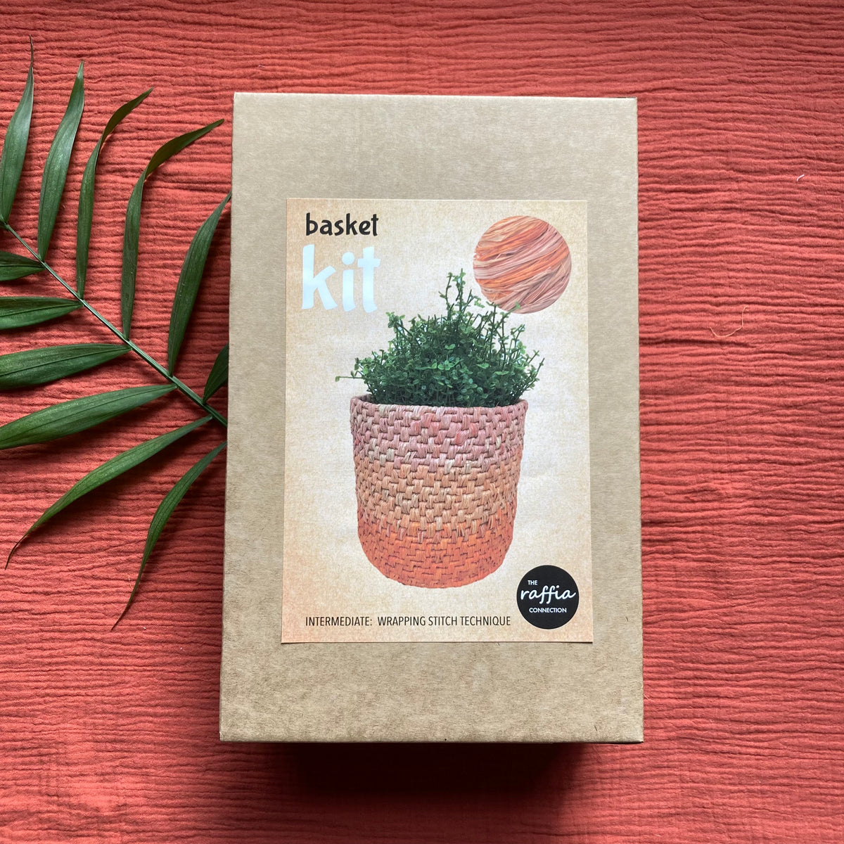 Raffia Basket Kit - Ombré Tangerine